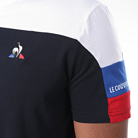 Le Coq Sportif - Tee Shirt Tricolore N1 2020516 Bleu Marine Ecru