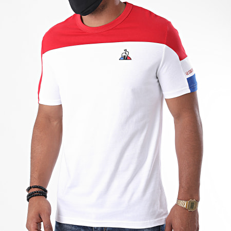Le Coq Sportif - Tee Shirt Tricolore N1 2020548 Blanc Rouge