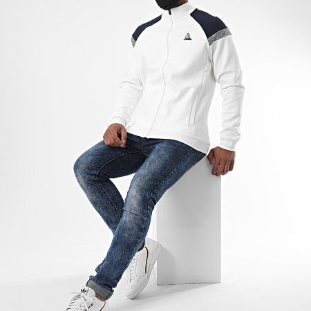 Le Coq Sportif - Veste Zippée Imprimé FZ N1 2020870 Blanc
