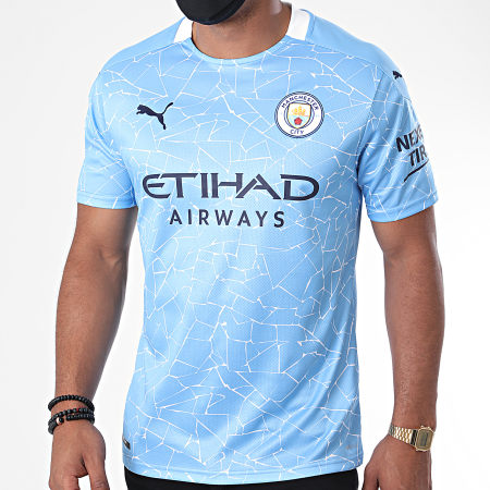 Puma - Tee Shirt De Sport Manchester City Home Replica 757058 Bleu Ciel