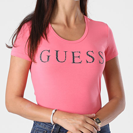 Guess - Tee Shirt Slim Femme W0YI0F-J1300 Rose