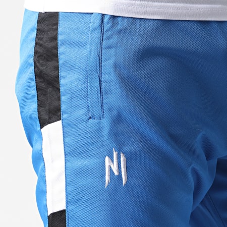 NI by Ninho - Pantalon Jogging A Bandes Uzi PT029 Bleu