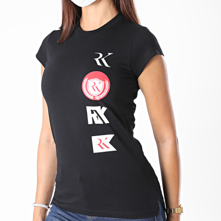 RK - Tee Shirt Slim Femme Logo Patch Noir
