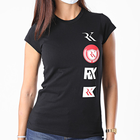 RK - Tee Shirt Slim Femme Logo Patch Noir
