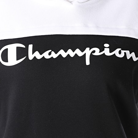 Champion - Sweat Capuche Femme 133249 Noir Blanc