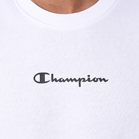 Champion - Sweat Crewneck A Bandes 215312 Blanc