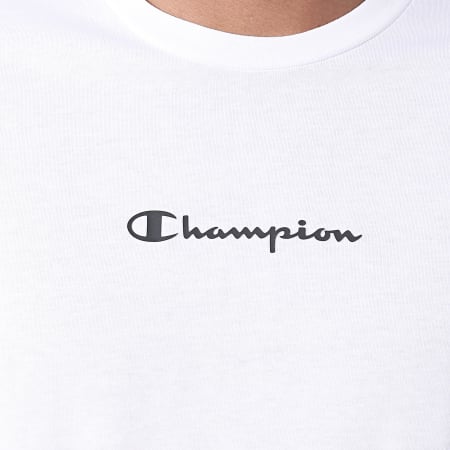 Champion - Tee Shirt Manches Longues A Bandes 215316 Blanc