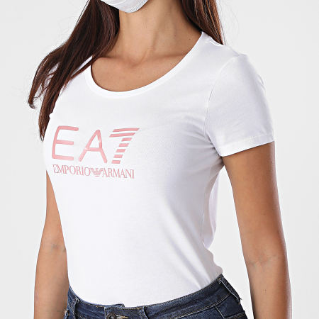 EA7 Emporio Armani - Tee Shirt Slim Femme 8NTT63-TJ12Z Blanc