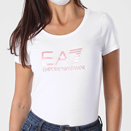EA7 Emporio Armani - Tee Shirt Slim Femme 8NTT63-TJ12Z Blanc