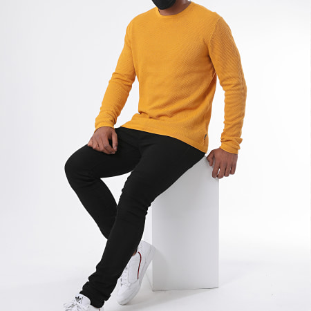 Only And Sons - Sweat Crewneck Panter 12 Jaune Moutarde