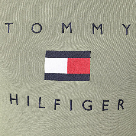 Tommy Hilfiger - Sweat Capuche Tommy Flag 4203 Vert Kaki