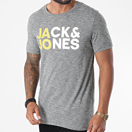 Jack And Jones - Tee Shirt Slim Jones Vert Kaki Chiné