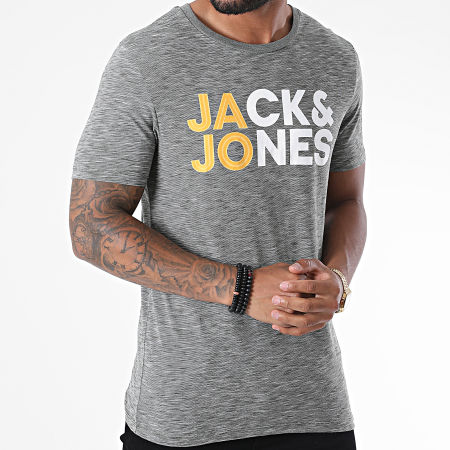 Jack And Jones - Tee Shirt Slim Jones Vert Kaki Chiné