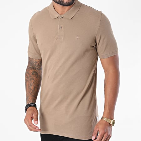 Jack And Jones - Polo Manches Courtes Basic Beige