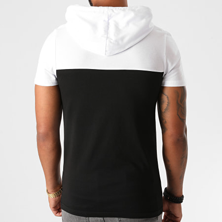 LBO - Tee Shirt Capuche Bicolore 1245 Blanc Noir