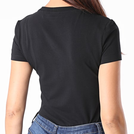 Guess - Tee Shirt Slim Femme W0YI98-J1300 Noir Argenté