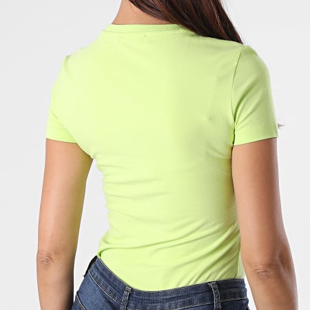 Guess - Tee Shirt Slim Femme W0YI98-J1300 Jaune Argenté