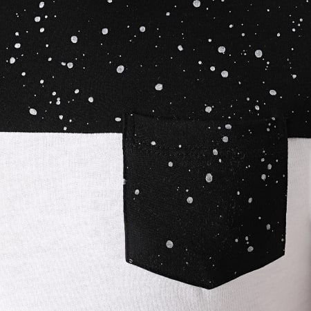 LBO - Tee Shirt Poche Speckle 1230 Noir Blanc