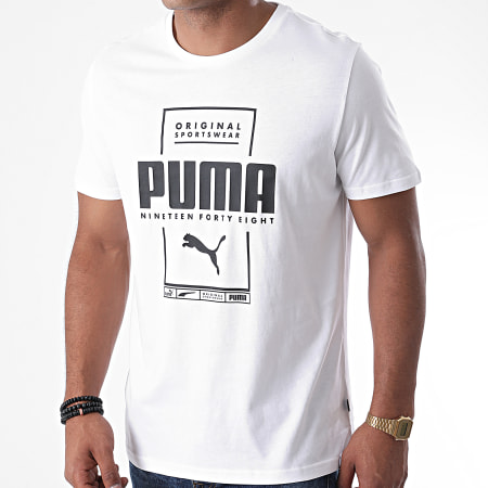 Puma - Tee Shirt Box 584505 Blanc