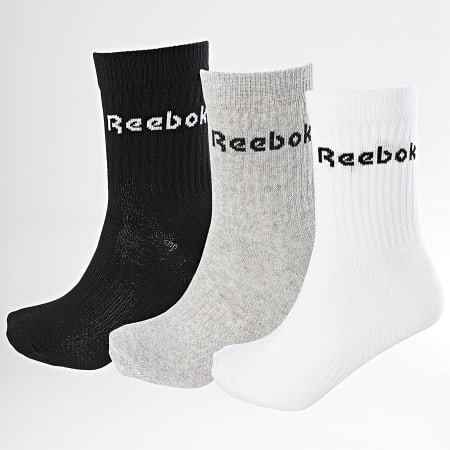 Reebok - Confezione da 3 paia di calzini GC8669 nero bianco grigio