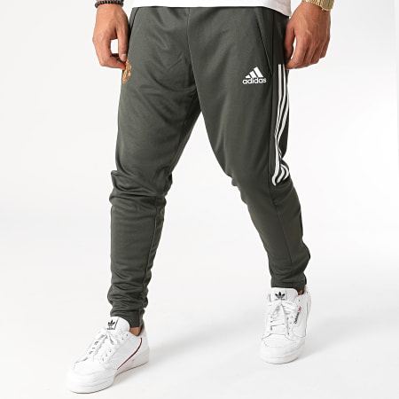 Adidas Sportswear - Pantalon Jogging A Bandes Manchester United FC FR3667 Vert Kaki