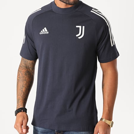 Adidas Sportswear - Tee Shirt De Sport A Bandes Juventus FR4265 Bleu Marine