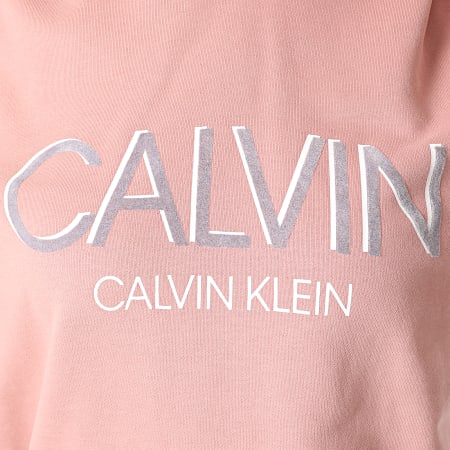 Calvin Klein - Sweat Capuche Femme Shadow Logo 5584 Rose