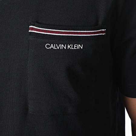 Calvin Klein - Tee Shirt Poche Ringer Pocket 5647 Noir