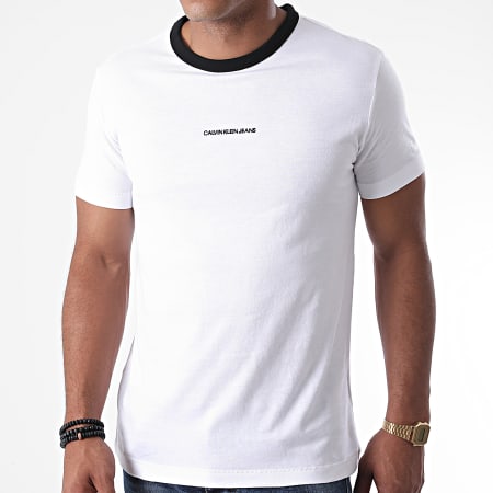 Calvin Klein - Tee Shirt Ringer 6452 Blanc