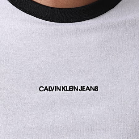 Calvin Klein - Tee Shirt Ringer 6452 Blanc