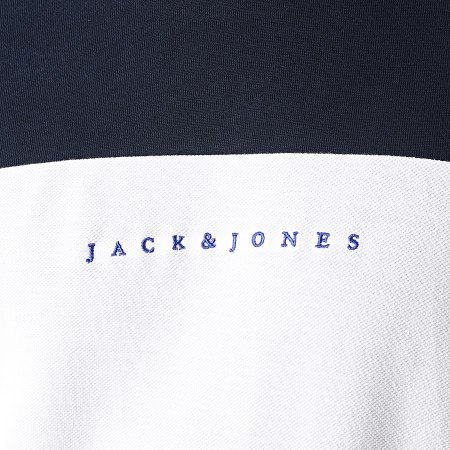 Jack And Jones - Sweat Crewneck Pro Bleu Marine Ecru Blanc