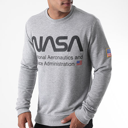 Only And Sons - Sweat Crewneck NASA Gris Chiné
