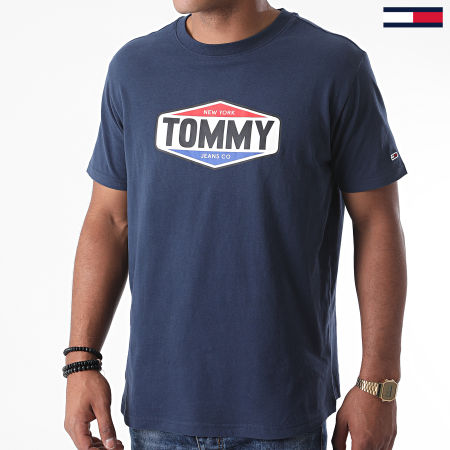 Tommy Jeans - Tee Shirt Printed Tommy Logo 8672 Bleu Marine
