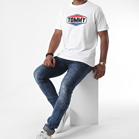 Tommy Jeans - Tee Shirt Printed Tommy Logo 8672 Blanc