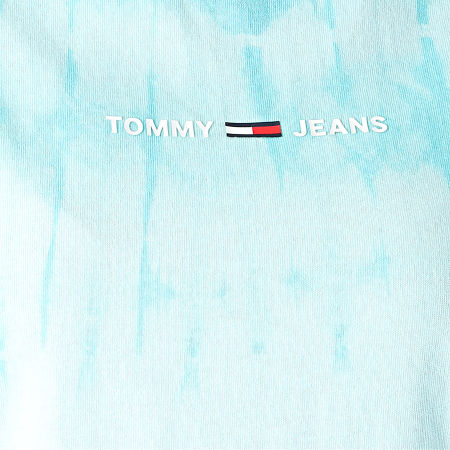 Tommy Jeans - Tee Shirt Femme Tie Dye Summer 8541 Bleu Clair