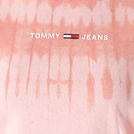Tommy Jeans - Tee Shirt Femme Tie Dye Summer 8541 Rose Pêche
