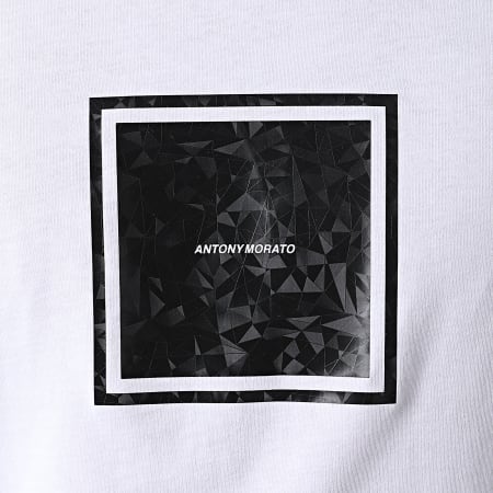 Antony Morato - Tee Shirt Orange Line MMKS01831 Blanc