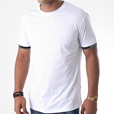 Antony Morato - Tee Shirt Orange Line MMKS01837 Blanc