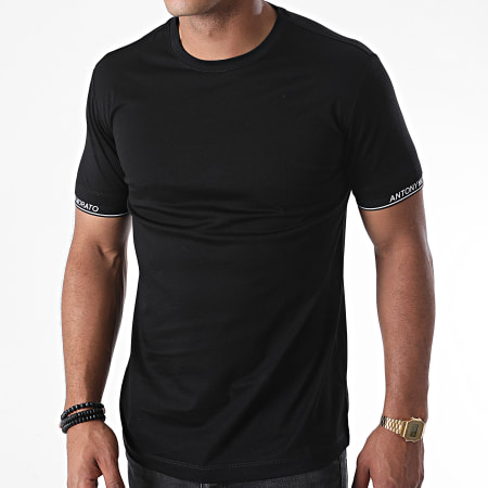 Antony Morato - Camiseta Línea Naranja MMKS01837 Negra