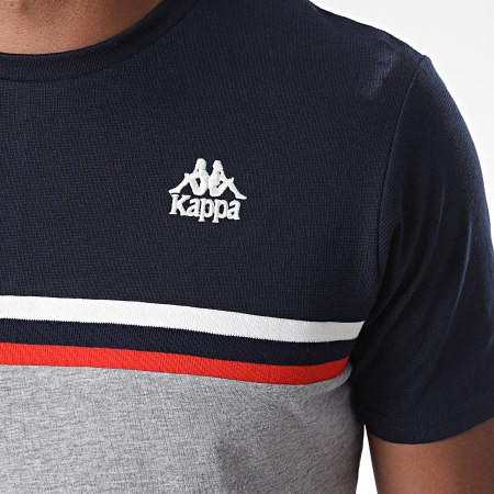Kappa - Tee Shirt Ibis 3115HGW Gris Chiné Bleu Marine