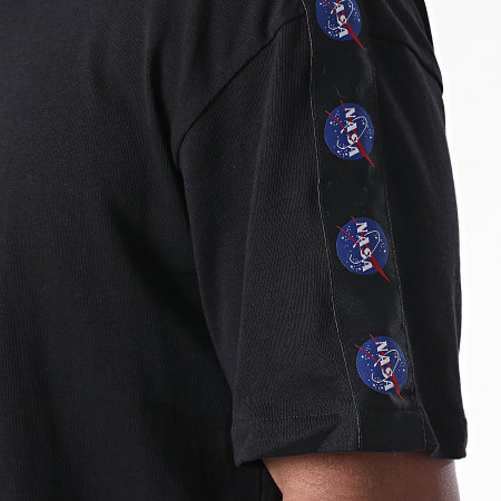 Mister Tee - Tee Shirt A Bandes NASA Logo Taped MT869 Noir
