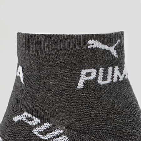 Puma Lot De 2 Paires De Chaussettes Courtes 201032001 Noir Gris Chine Ryses