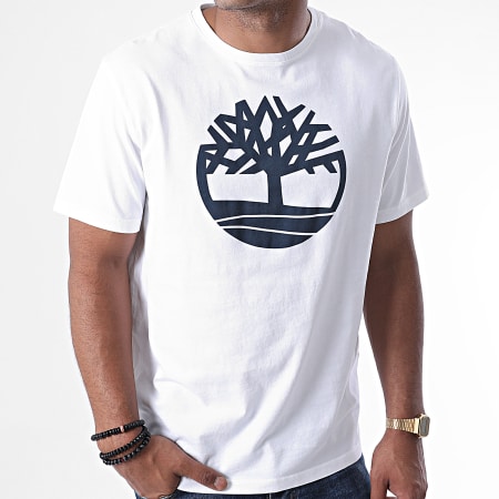 Timberland - Tee Shirt KR Brand Tree A2C2R Blanc