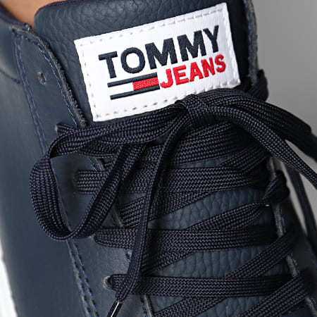 Tommy Jeans - Baskets Essential Leather 0567 Bleu Marine