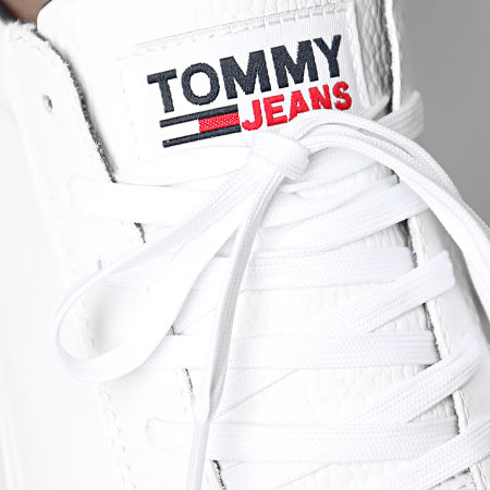 Tommy Jeans - Baskets Essential Leather 0567 Blanc