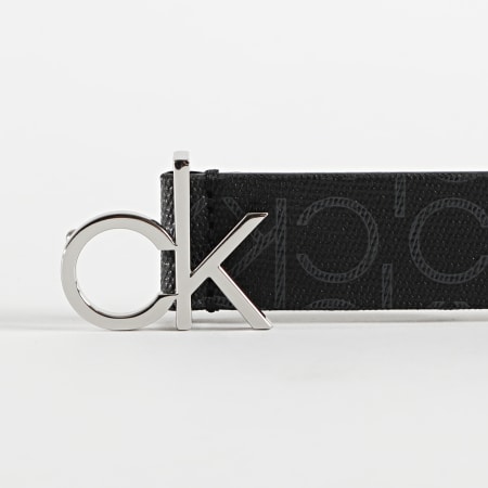 Calvin Klein - Ceinture Femme Fixed Buckle Belt 7334 Noir Argenté