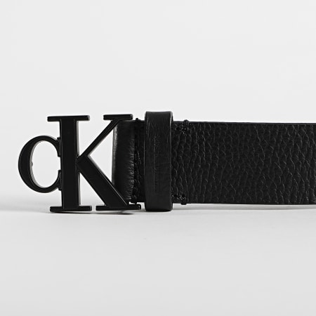 Calvin Klein - Ceinture Logo Text Leather 6434 Noir