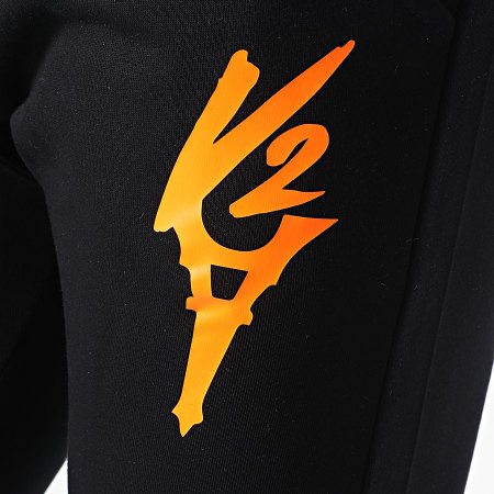 Da Uzi - Pantalon Jogging Logo Noir Orange Fluo