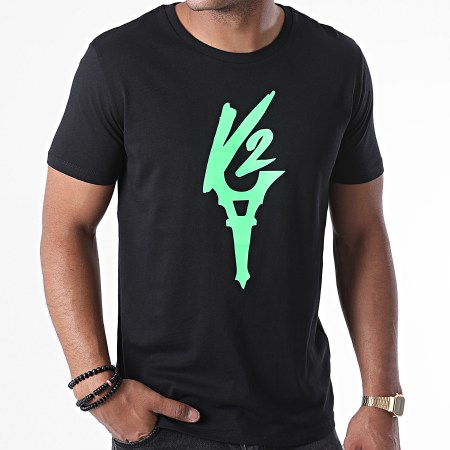 Da Uzi - Tee Shirt Logo Noir Vert Fluo