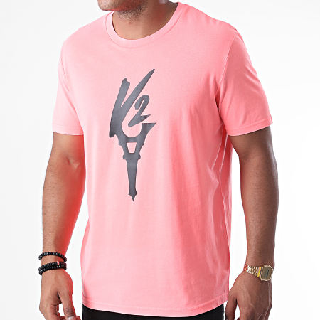 Da Uzi - Tee Shirt Logo Rose Noir
